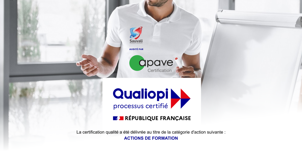 Certificat Qualiopi délivré par Apave Certification